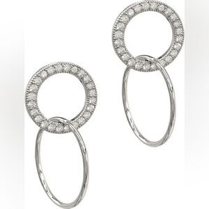 Adornia circle drop stud earrings